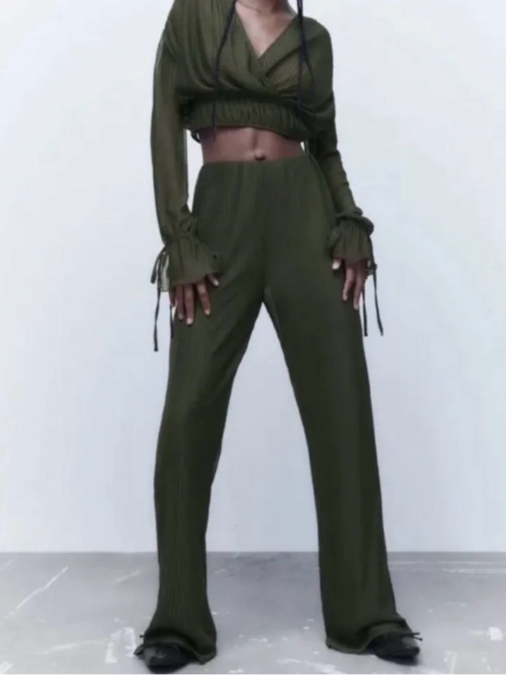 ZARA Pleated Two-Piece Set